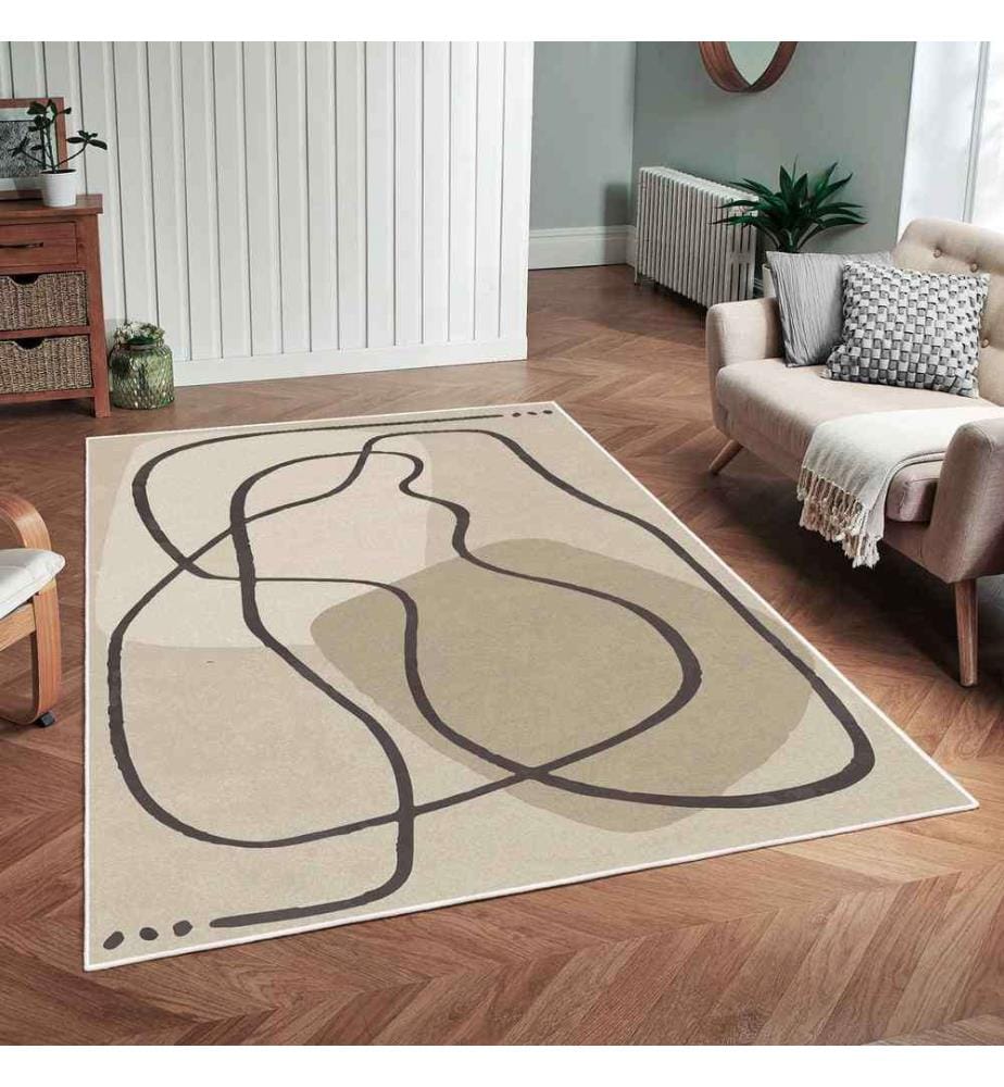 Tappeto, Crema, 70% cotone - 30% ciniglia, 160 x 230 cm
