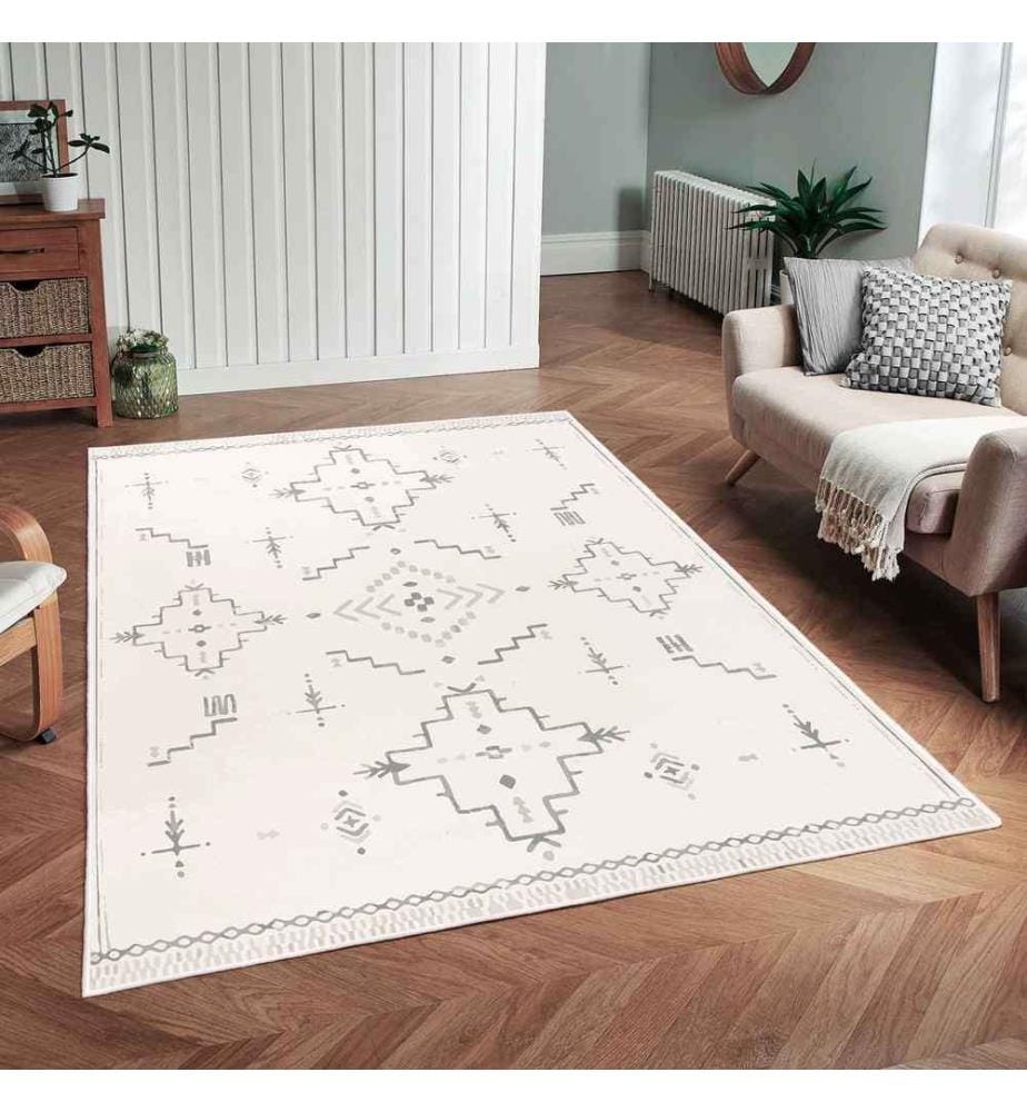 Tappeto, Crema, 70% cotone - 30% ciniglia, 160 x 230 cm