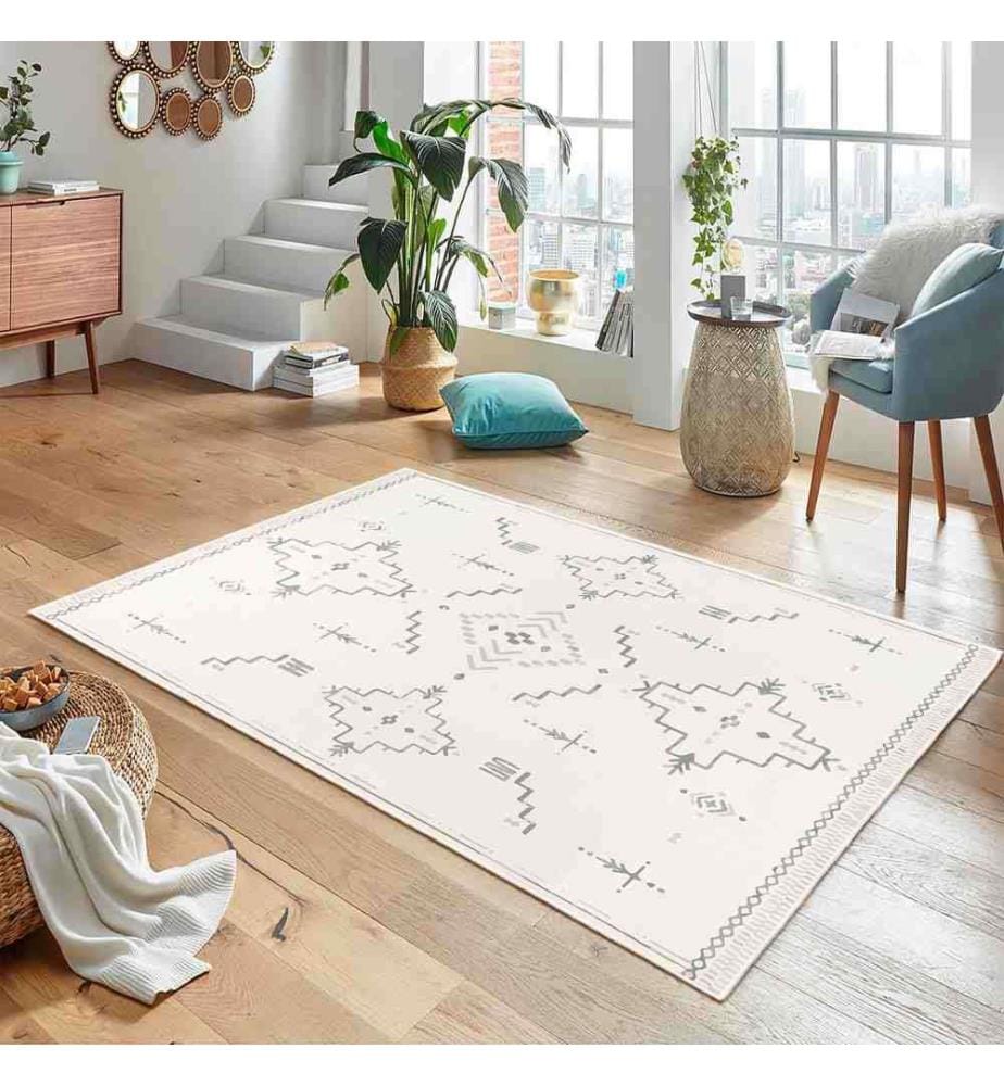 Tappeto, Crema, 70% cotone - 30% ciniglia, 160 x 230 cm