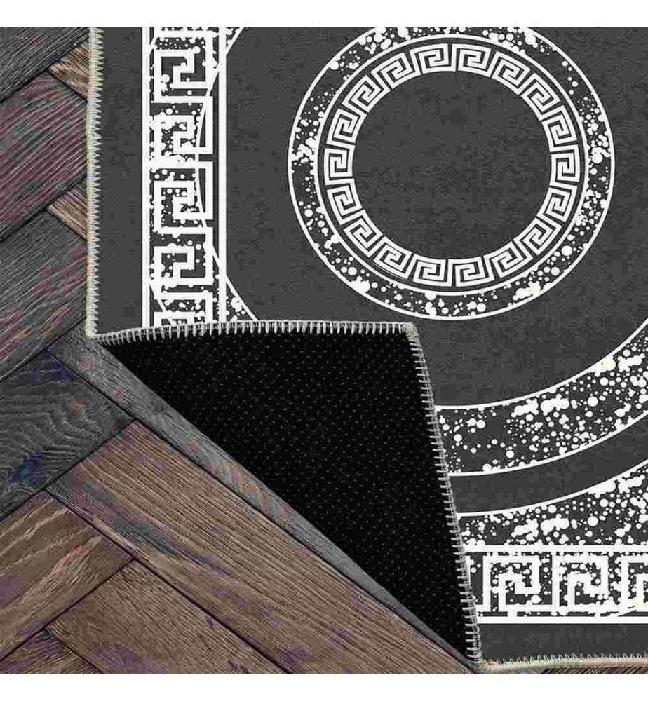 Tappeto, nero, 70% cotone - 30% ciniglia, 120 x 180 cm