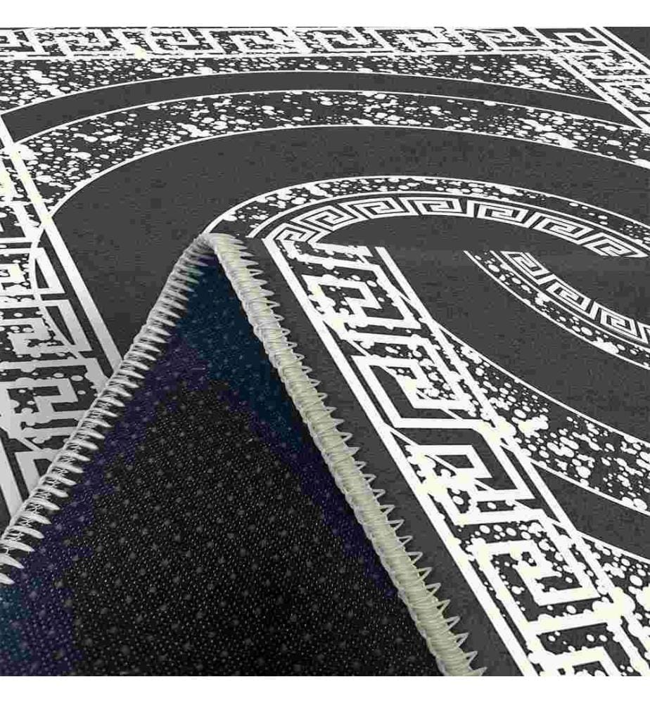 Tappeto, nero, 70% cotone - 30% ciniglia, 200 x 300 cm