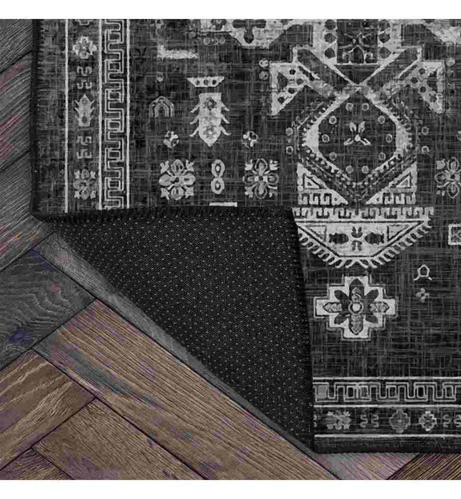 Carpet, Black, 70% Cotton - 30% Chenille, 160 x 230 cm