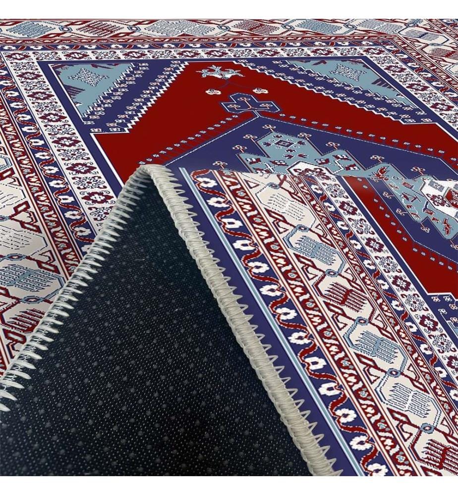 Tappeto, rosso chiaretto, 70% cotone - 30% ciniglia, 100 x 150 cm