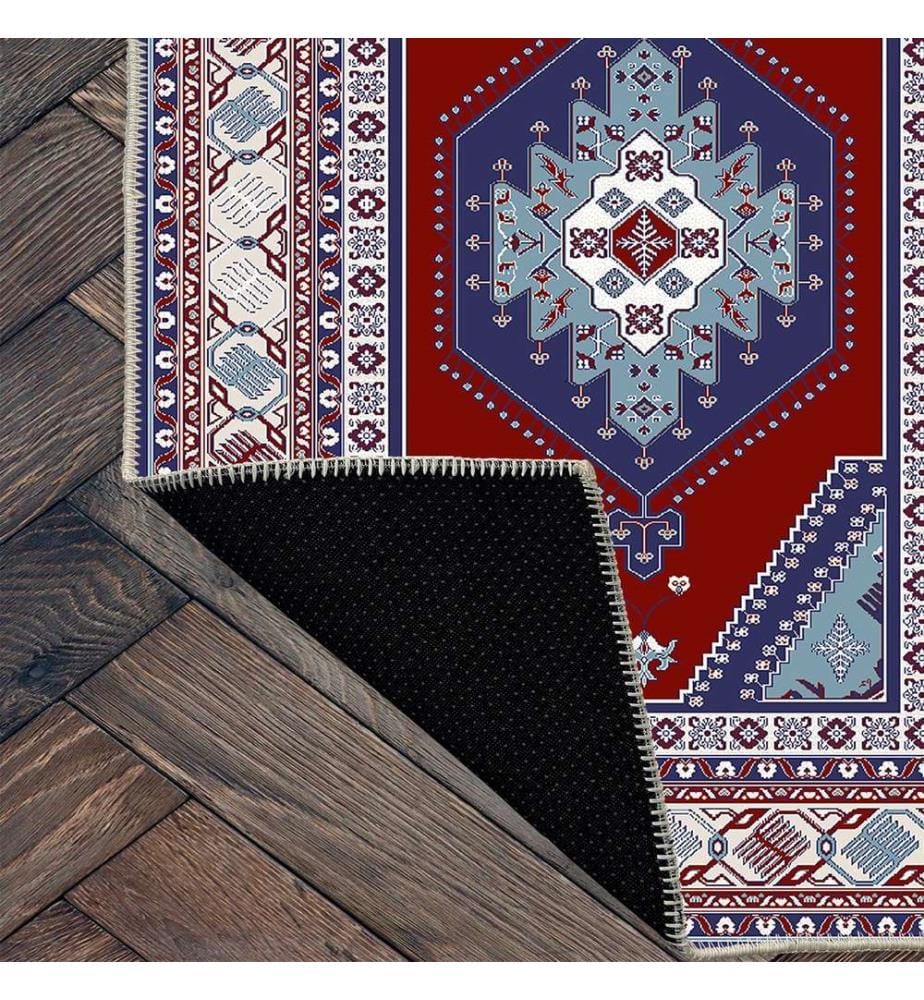 Tappeto, rosso chiaretto, 70% cotone - 30% ciniglia, 100 x 150 cm