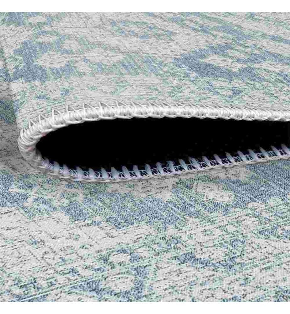 Tappeto, Blu, 70% cotone - 30% ciniglia, 80 x 120 cm