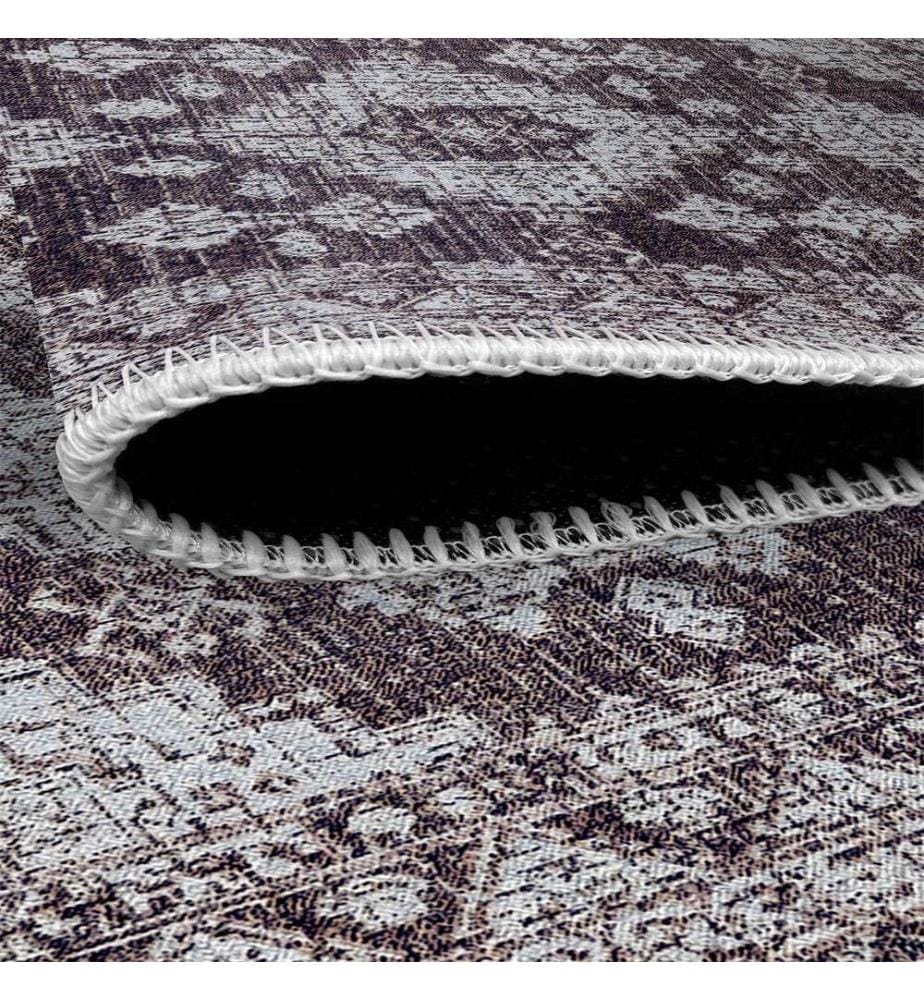 Tappeto, nero, 70% cotone - 30% ciniglia, 80 x 300 cm
