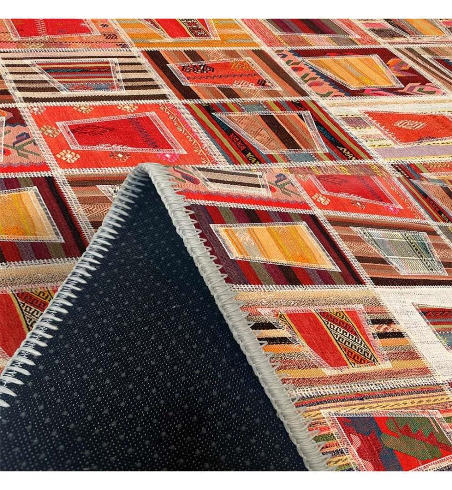 Tappeto, Arancione, 70% cotone - 30% ciniglia, 80 x 200 cm
