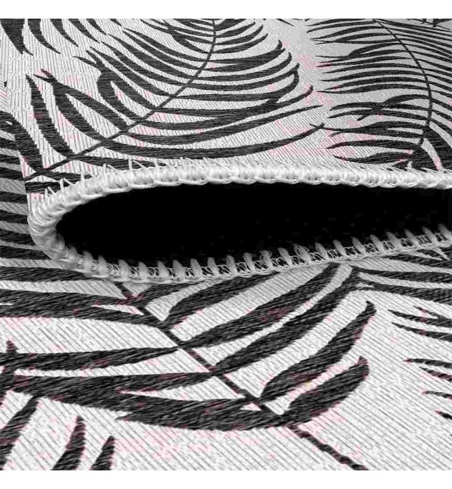 Tappeto, Crema, Nero, 70% Cotone - 30% Ciniglia, 100 x 200 cm