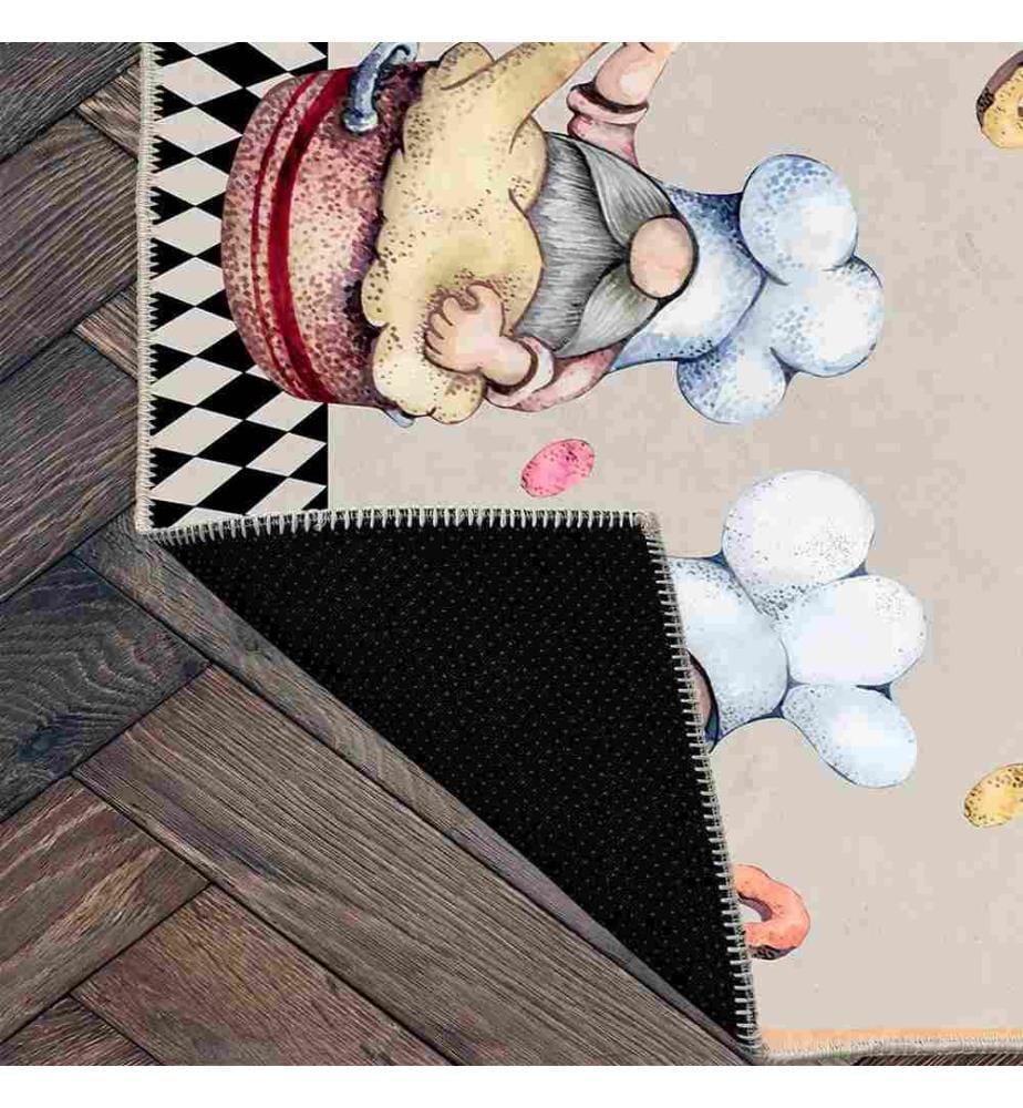 Carpet, Grey, 70% Cotton - 30% Chenille, 80 x 300 cm
