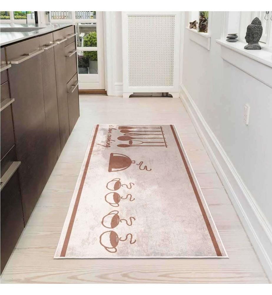Tappeto, Marrone, 70% Cotone - 30% Ciniglia, 100 x 200 cm