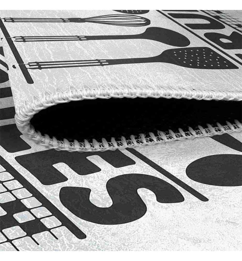 Tappeto, Grigio, 70% Cotone - 30% Ciniglia, 100 x 300 cm