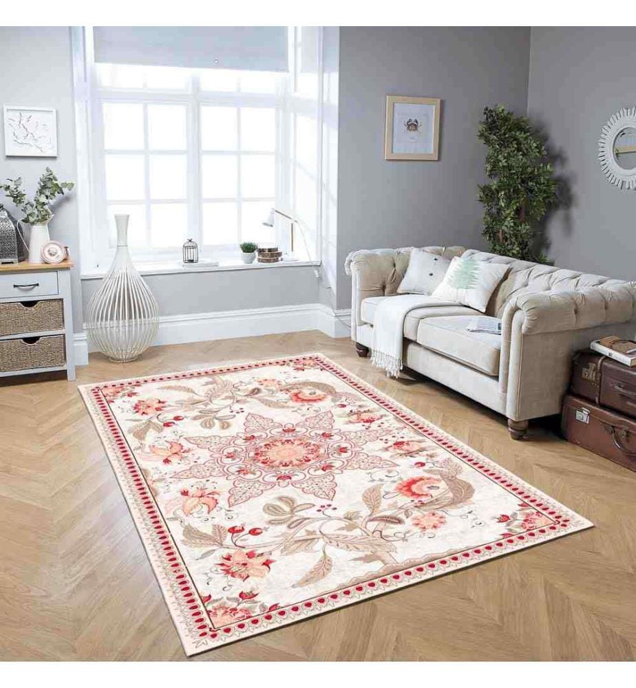 Tappeto, rosso, 70% cotone - 30% ciniglia, 160 x 250 cm
