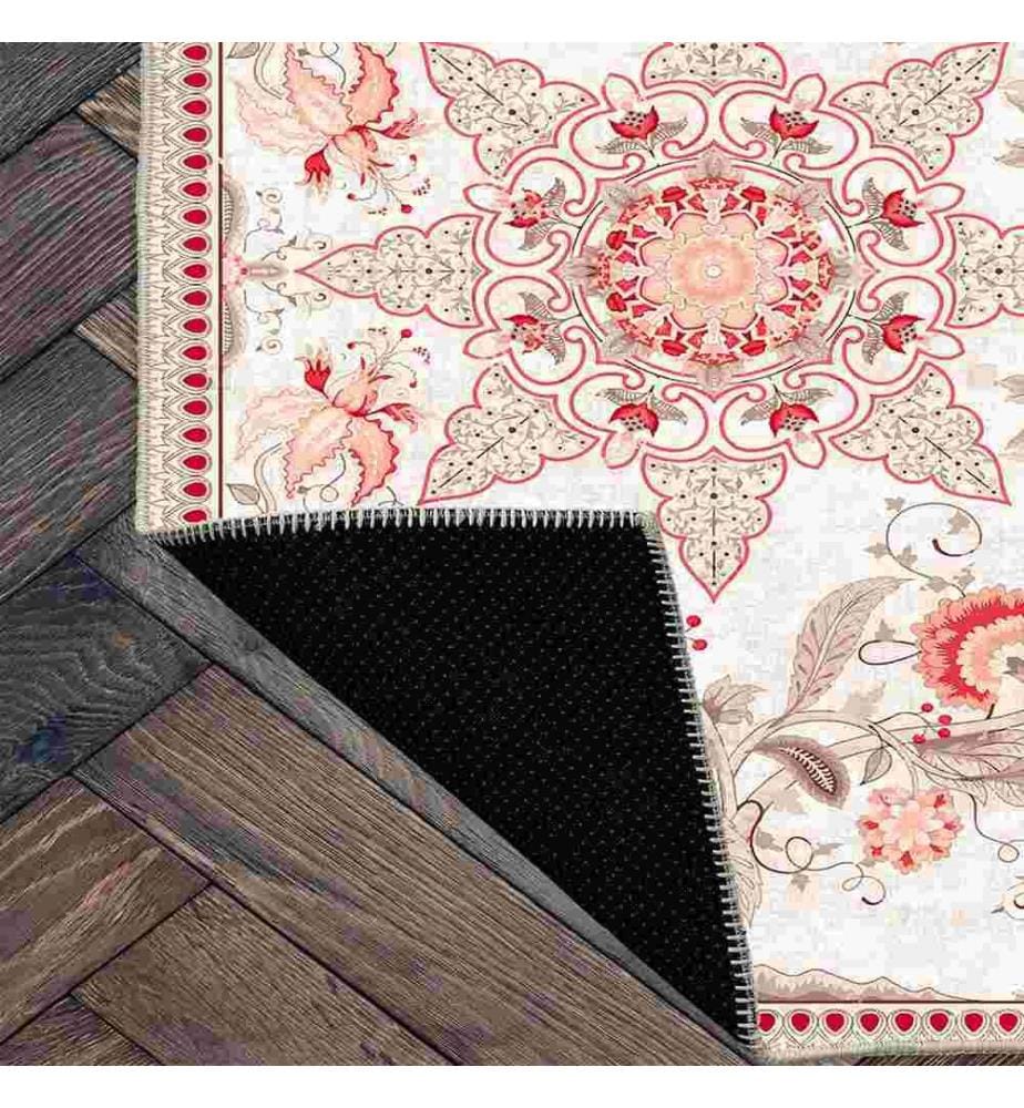 Tappeto, rosso, 70% cotone - 30% ciniglia, 160 x 250 cm