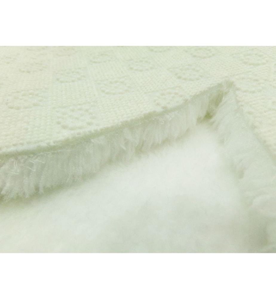 Flurteppich, Weiss, 100% Polyester, 100 x 100 cm