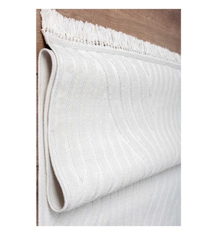 Tappeto da sala, bianco, 100% polipropilene, 150 x 350 cm