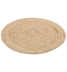 Teppich, Creme, 100% Jute, 90 x 90 cm