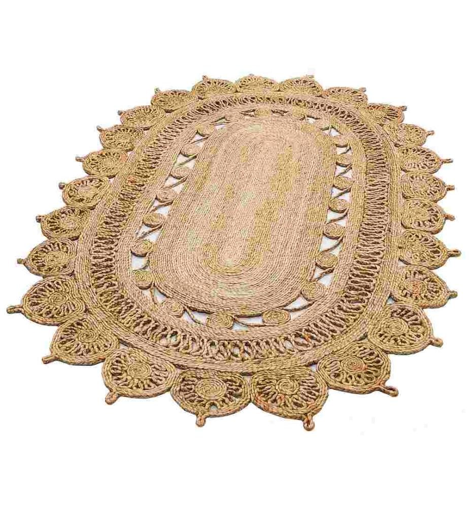 Tapis de salle, Beige, 100% Jute, 80 x 150 cm
