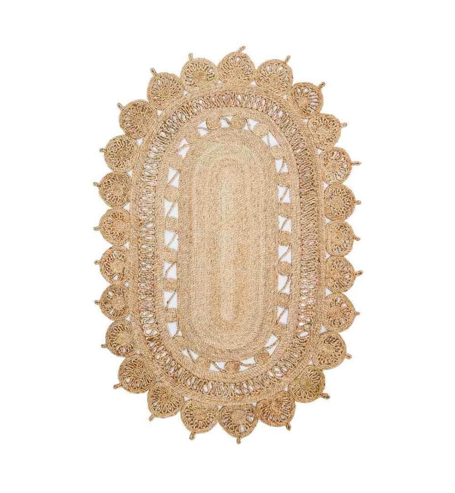 Tapis de salle, Beige, 100% Jute, 80 x 150 cm