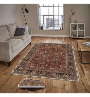 Tapis, 140 x 220, , Multicolore, Polyester, 1 mm de hauteur de velours