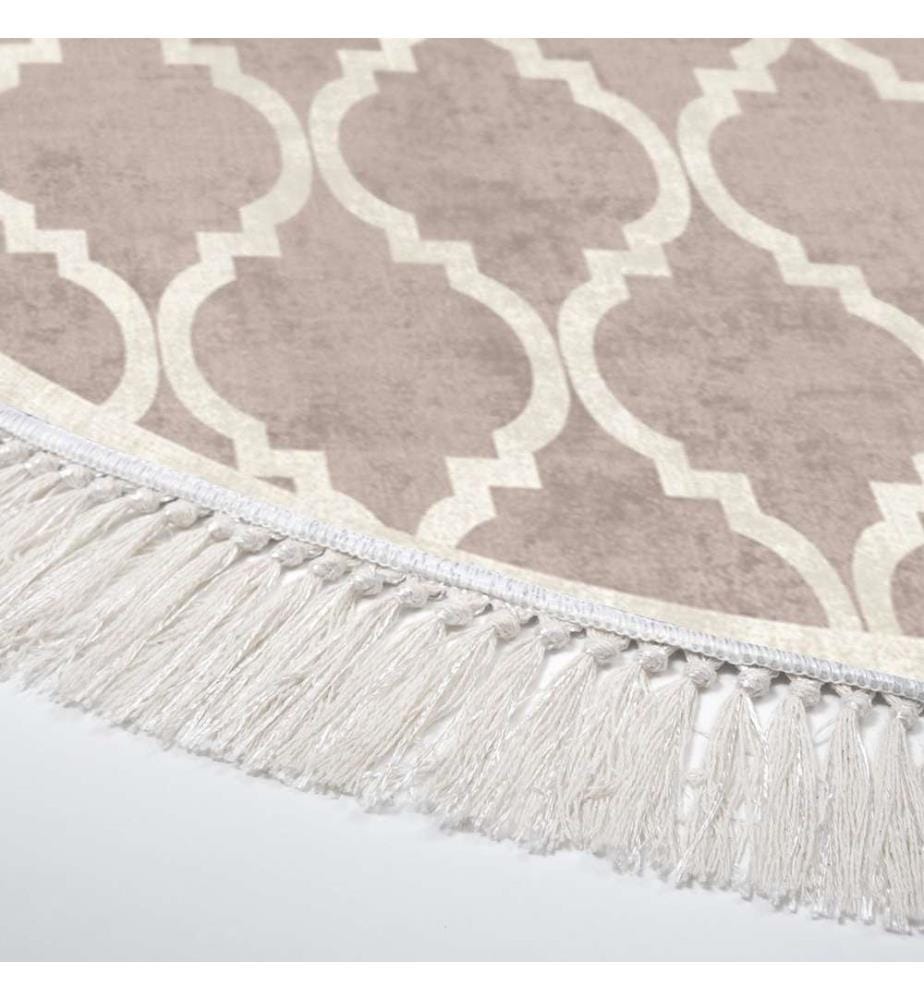 Tapis de hall, 100 x 100, , Cream Brown, Polyester, 3 mm Hauteur d'éponge