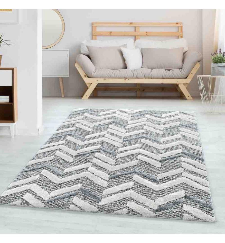 Tappeto, Grigio, 100% polipropilene, 120 x 170 cm