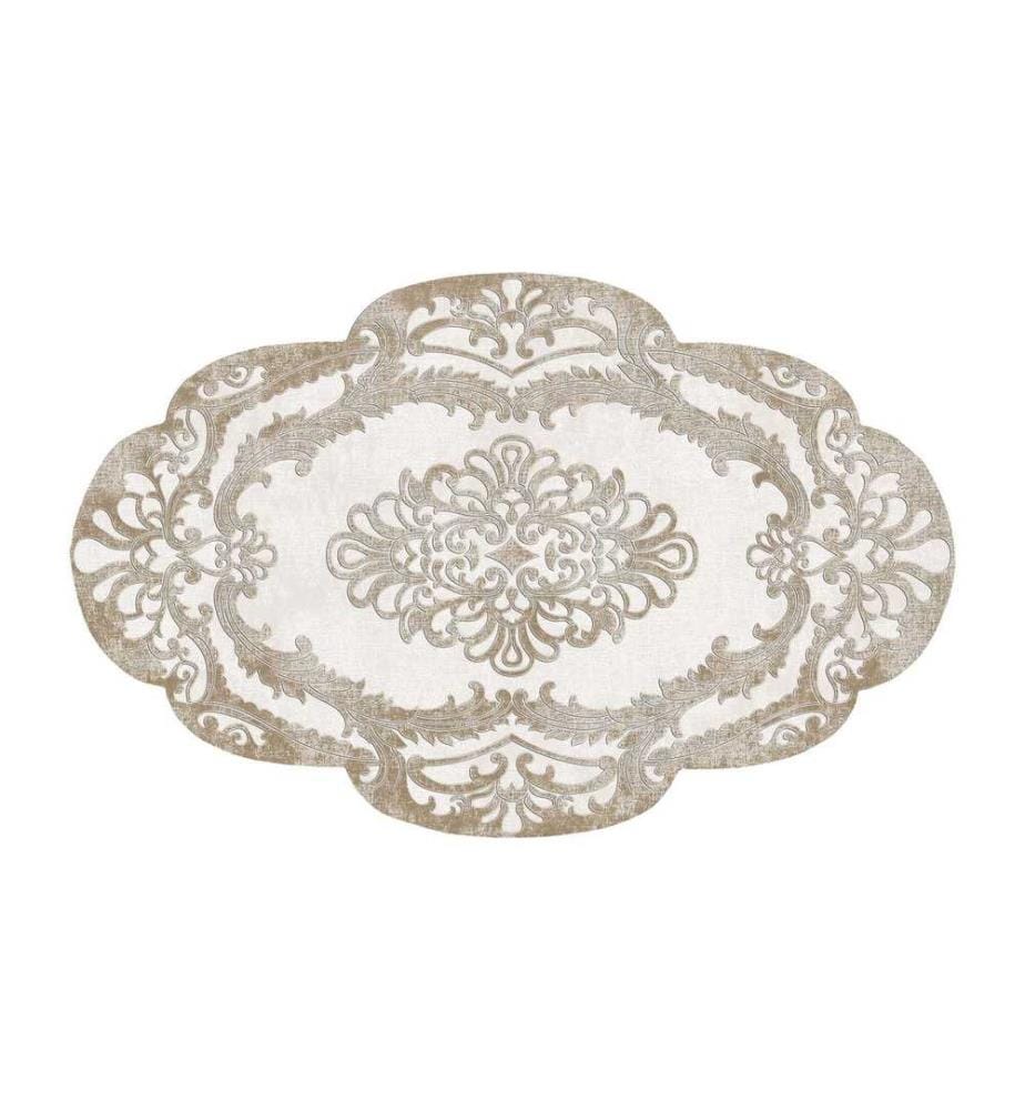 Tappeto, Beige, Crema, Oro, 100% poliestere, 120 x 180 cm