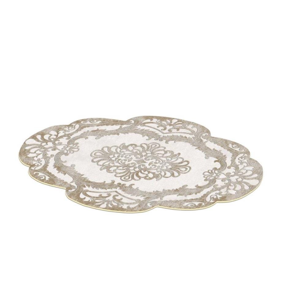 Tappeto, Beige, Crema, Oro, 100% poliestere, 120 x 180 cm