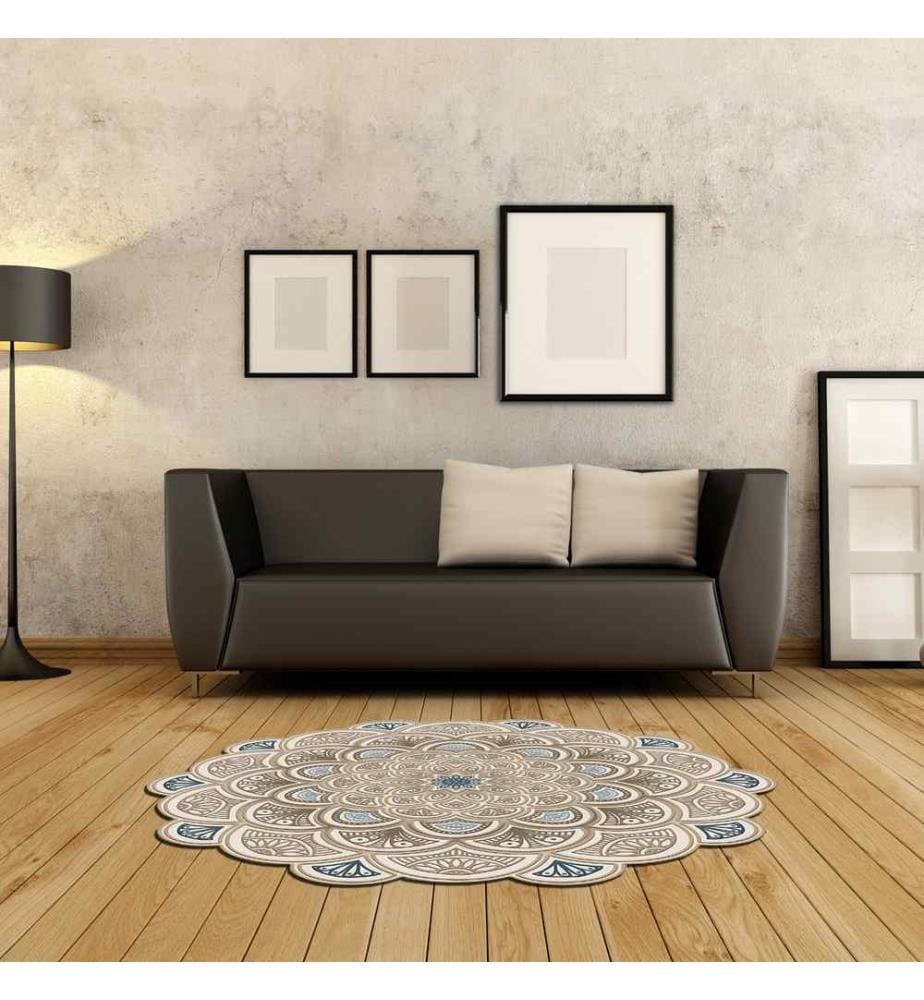 Tappeto, Crema, 100% poliestere, 180 x 180 cm