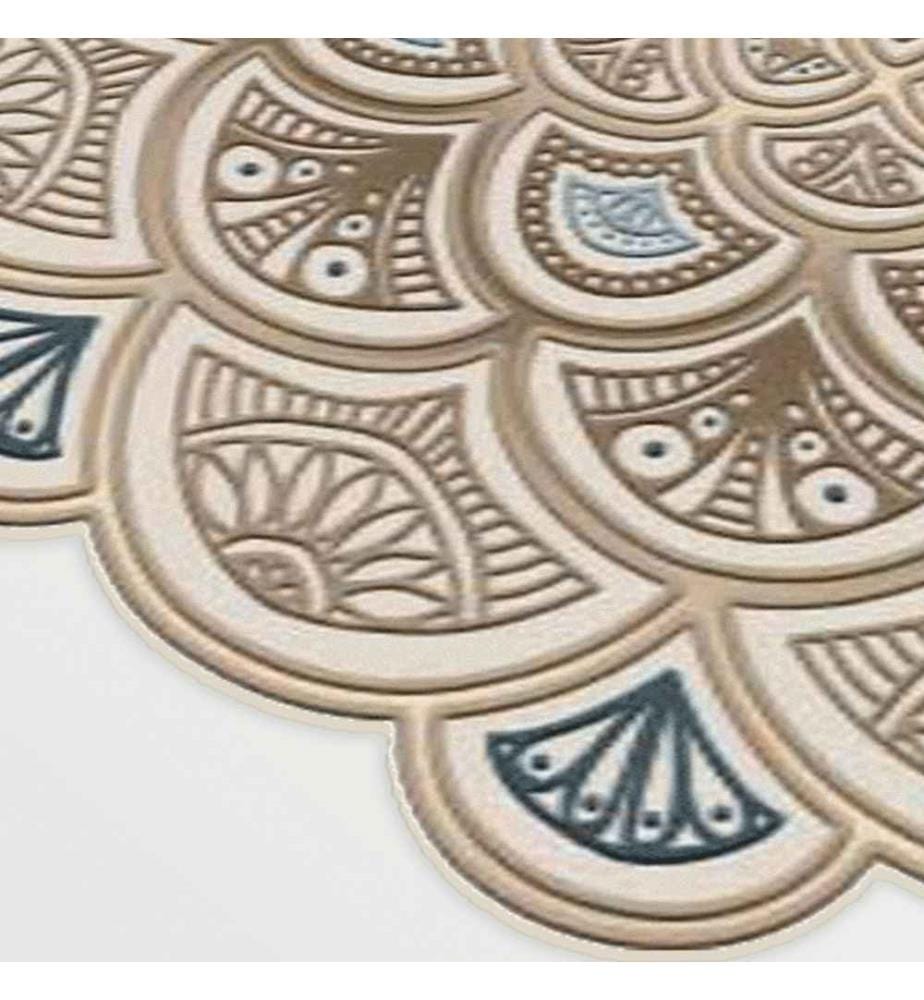 Tappeto, Crema, 100% poliestere, 180 x 180 cm