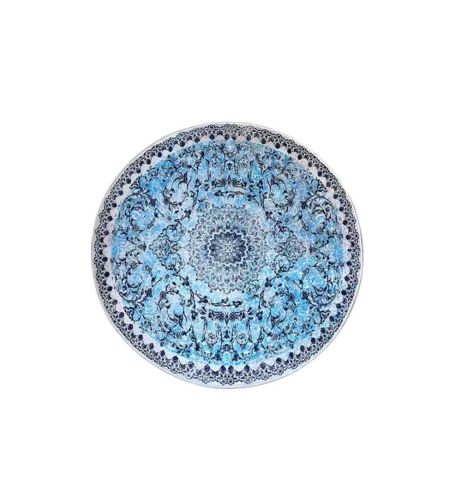 Tappeto, Blu, 100% poliestere, 120 x 120 cm
