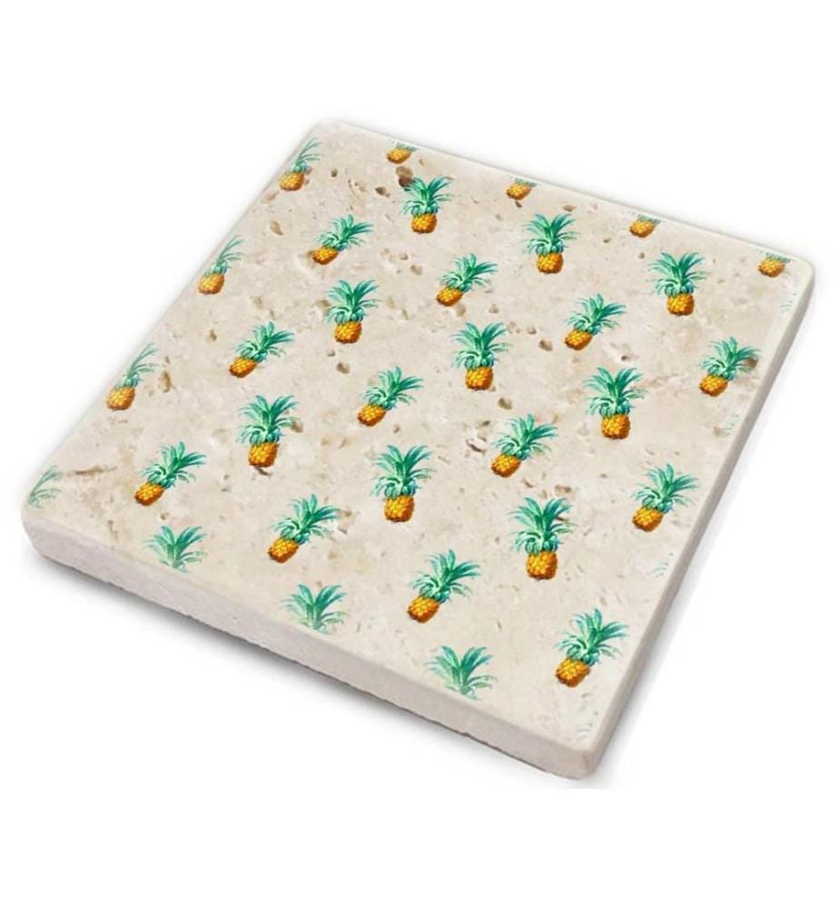 Tapis de verre, 4 pièces, multicolore, pierre naturelle