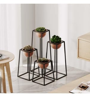 Vaso decorativo, nero, rame, 100% metallo