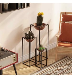 Vaso decorativo, nero, rame, 100% metallo