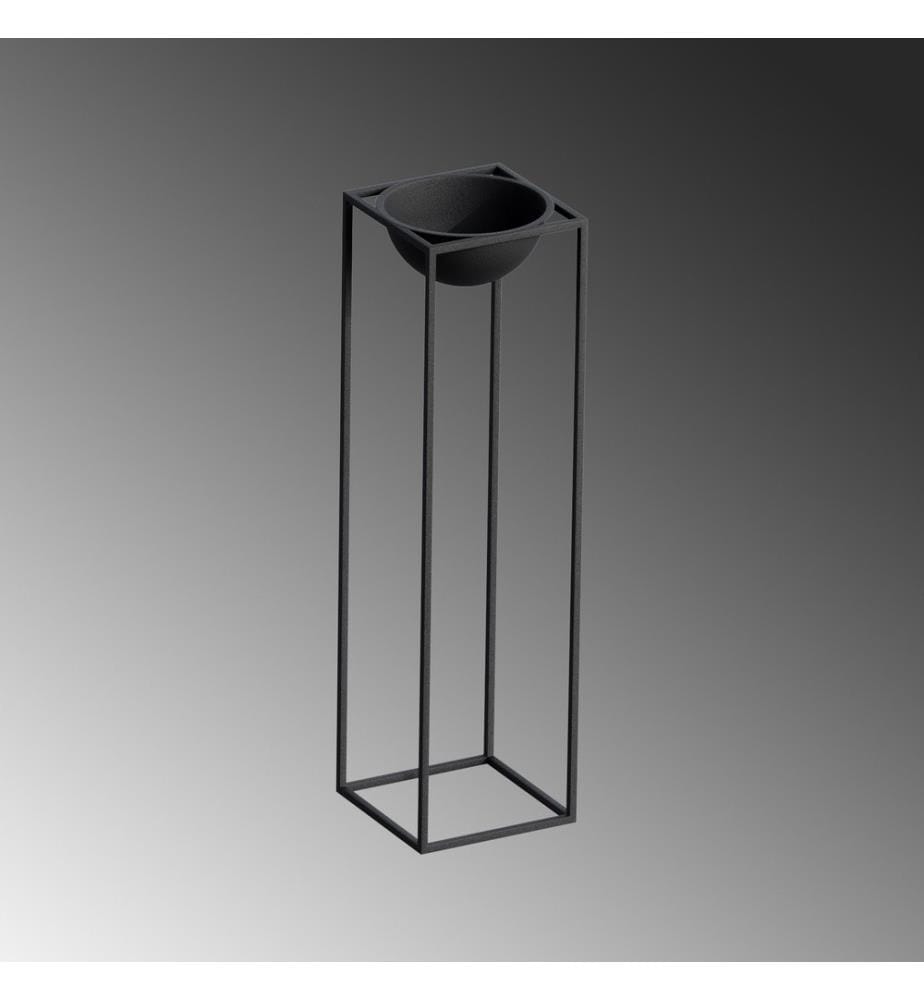 Dekorativer Topf, Schwarz, 100% Metall