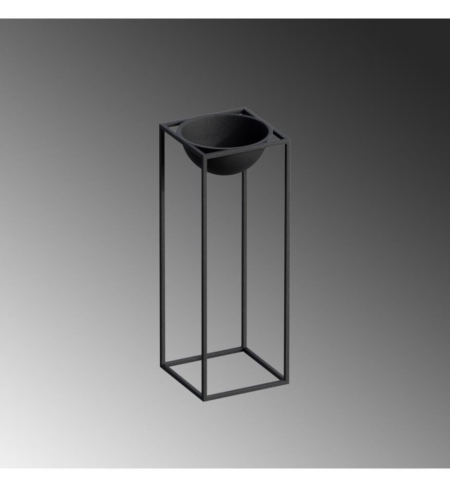 Dekorativer Topf, Schwarz, 100% Metall
