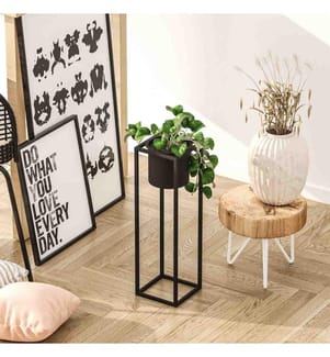Vaso decorativo, nero, 100% metallo