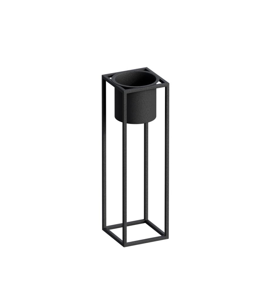 Dekorativer Topf, Schwarz, 100% Metall
