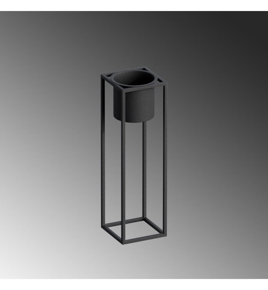 Dekorativer Topf, Schwarz, 100% Metall