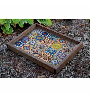 Tablett, Multicolor, Holz
