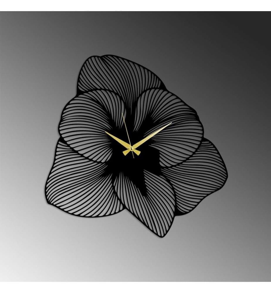 Dekorative Wanduhr aus Metall, schwarz, 100% Metall