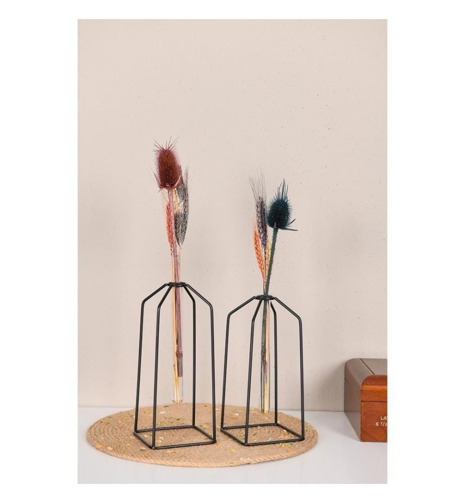 Vase, Schwarz, 100% Metall