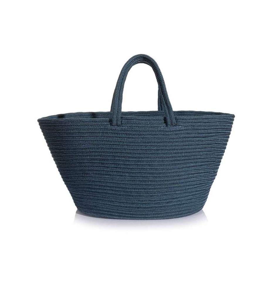 Dekorative Tasche, Marineblau, Baumwolle, Handarbeit