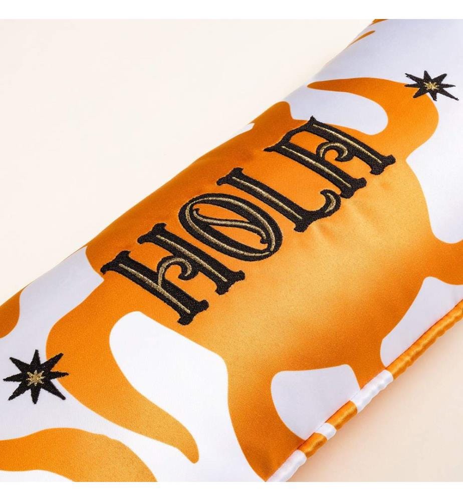 Coussin, Ecru, Jaune, 100% POLYESTER