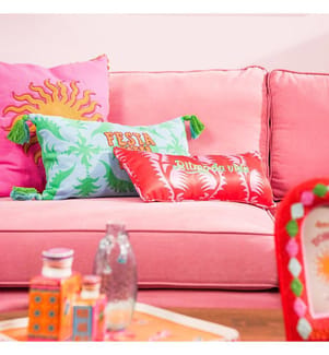 Cuscino, rosa, rosso, 100% poliestere