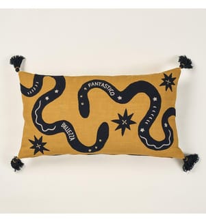 Cuscino giallo, 100% cotone