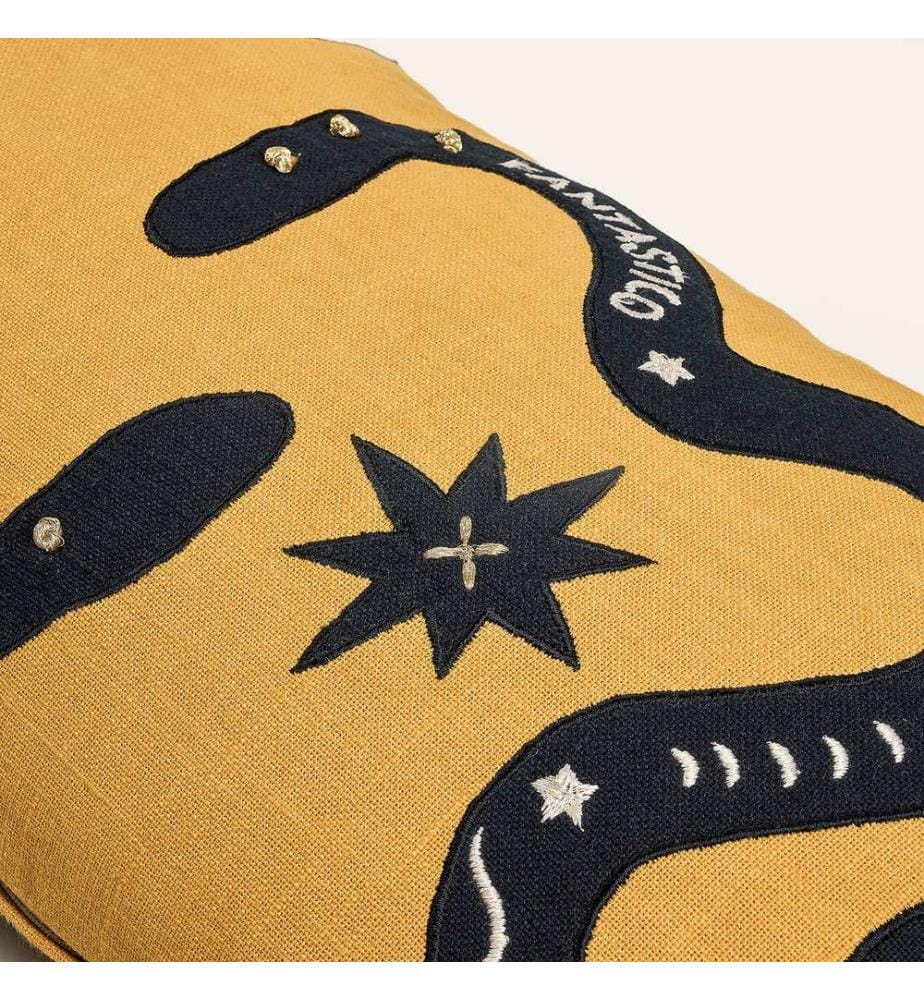 Coussin, Jaune, 100% COTON