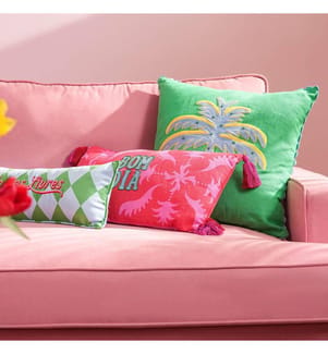 Cuscino, rosso, rosa, tessuto: 100% cotone
