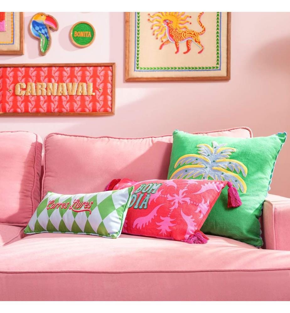 Coussin, vert, tissu : 100% COTON