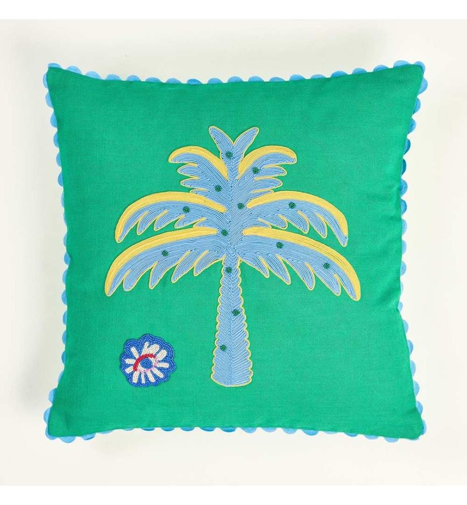 Coussin, vert, tissu : 100% COTON