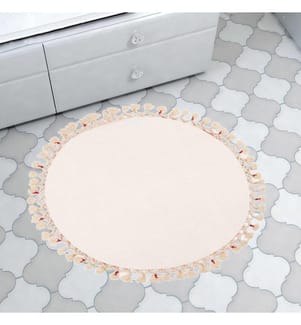 Tapis de bain, blanc, acrylique, 1200 gr-m²,